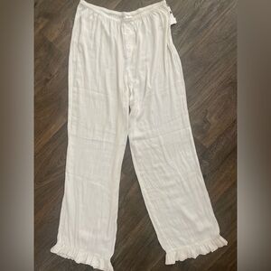 Forever 21 Sheer Off White Pajama Pants
